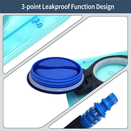 KEELOOO 3L Hydration Bladder BPA Free, 3 Liter Leak Proof Water