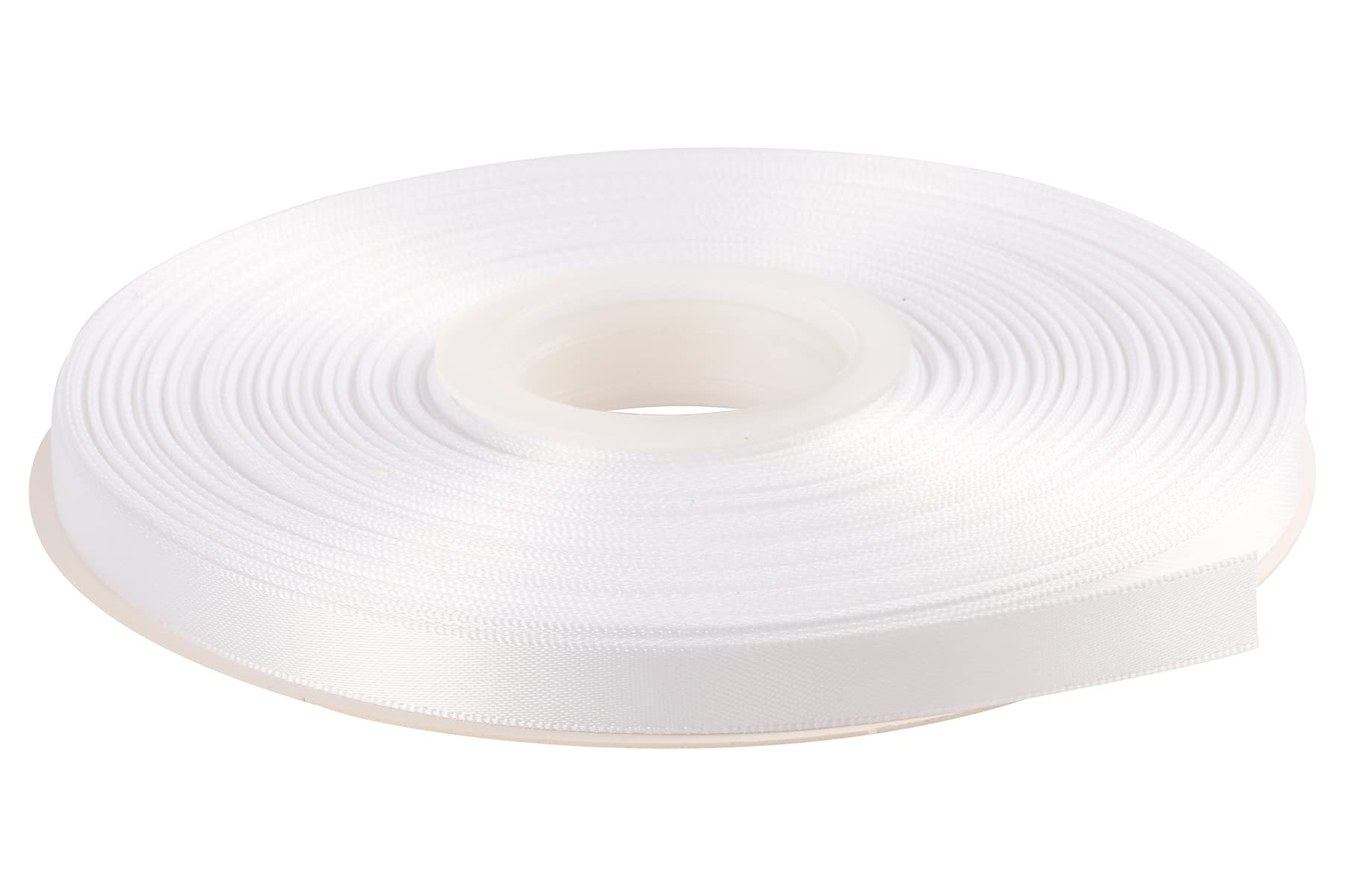 AVANAVA 9mm Wide Double Face Satin Ribbon - 45 Meters (029-White)