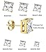 Thunaraz 316L Surgical Steel Stud Earrings Princess Cut Square Cubic Zirconia Earrings Set 6 Pairs 3mm-8mm (Golden Tone)