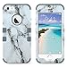 ULAK iPhone SE Case,iPhone 5S Case, Anti Slip Shock Resistance Protective Cover with Hybrid High Soft Silicone + Hard PC Case for Apple iPhone 5/5S/SE,Artistic-Marble Pattern