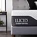 LUCID 12 Inch Hybrid Memory Foam Infused with Bamboo Charcoal and Aloe Vera-Encased Spring Support-Medium Plush Feel-Motion Isolation Mattress, California King, White