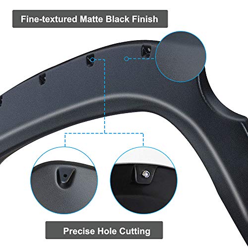 4 LEDKINGDOMUS+Fender+Flares+Silverado+Textured