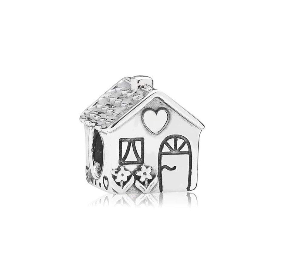 FGT Little House Charm fits Pandora Moments Bracelets Sterling Silver Sweet Home Gift Women Girls Sister Granddaughter Daughter Mum Family Birthday Mothers Day