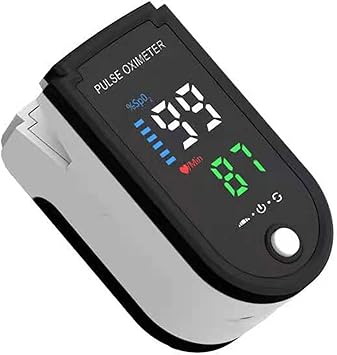 Pulse Oximeter Fingertip - Blood Oxygen Saturation Meter SpO2 & Pulse Monitor for Kids Adults, Portable Fingerclip Oximeter for Blood Oxygen Measurement Fast Accurate Reading for Sports Enthusiatics