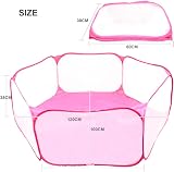 Heppurg Portable Small Animal Playpen 120cm Pink White Foldable Tent view 3