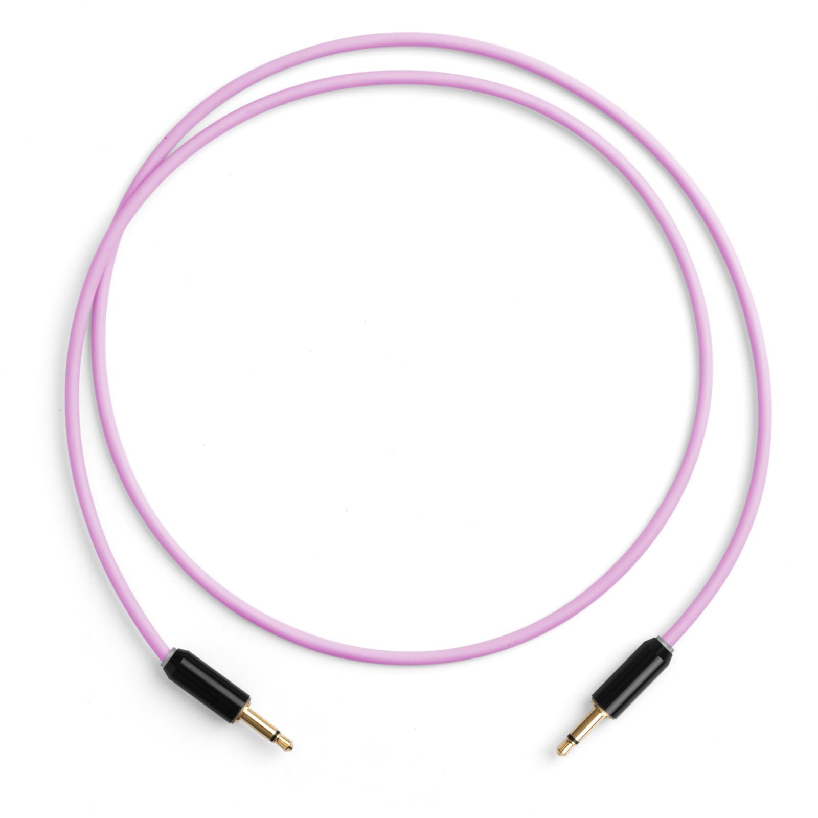 MyVolts Candycords Halo LED patch cables 2-pack, straight mini mono jack to straight mini mono jack, 50cm, Jellybean Purple
