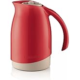 Thermal Coffee Carafe 20 Oz Double Walled Insulated Pitcher, Hot Water, Coffee, Tea Thermos Carafe For Hot Liquids Drinks - Keep Water Hot/Cold 6+ Hours (Red)