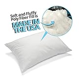 Queen Bed Pillow for Sleeping - Microfiber Fabric Filled with Premium Super Plush, Soft and Fluffy Poly Fiber Fill - Hypoallergenic, Dust Mite Resistant - 100% Satisfaction Guarantee - Crafted in USA