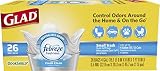 Glad OdorShield On the Go Trash Bags Fresh Scent 4 Gallons 26 Count (Pack of 6)