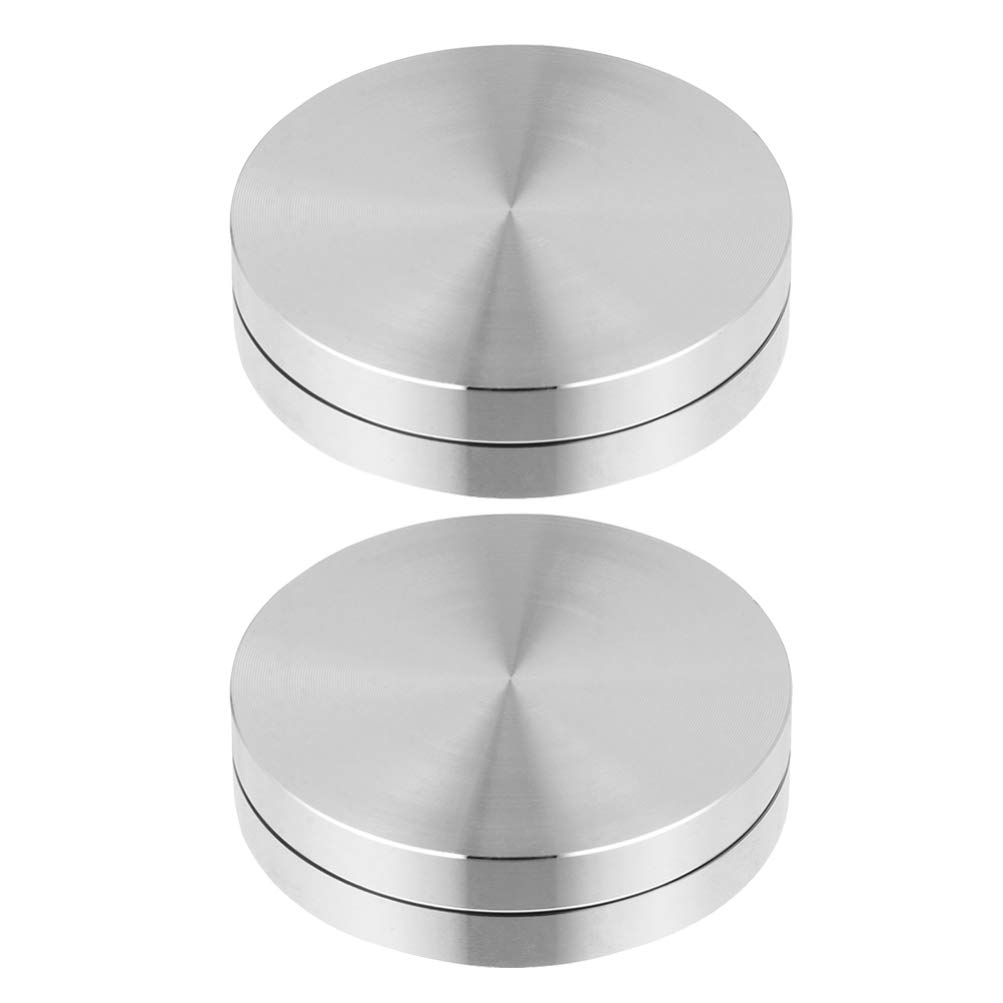 Cabilock 2pcs Cake Turntable Bearing Rotating Cake Stand Cake Turntable Metal Bearing Turntable Cake Decorating Stand Display Stand Tools for Cake Cookies Cupcake