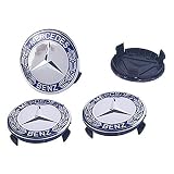 Gaocar Auto Parts 4Pack Mercedes Benz Wheel Center Hub Caps Emblem,75mm Rim Dark Blue hubcaps for Benz C ML CLS S GL SL E CLK CL GL Center Cap Badge (Dark Blue)