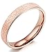 FIBO STEEL 4MM Titanium Womens Rings for Girls Wedding Engagement Rings, Size 4.5-10