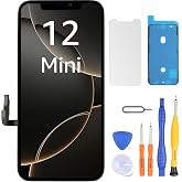 LL TRADER Screen Replacement for iPhone 12 Mini 5.4'' LCD with Repair Kits | FHD, Waterproof Tape, Screen Protector