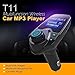 Autoday Automotive T11 Wireless Bluetooth Car MP3 Adapter LCD Modulator Full Frequency FM Transmitter Suitable for All Smartphones AUX Cable/TF Card/3.5mm Line/Handsfree Calling (Ship From US)