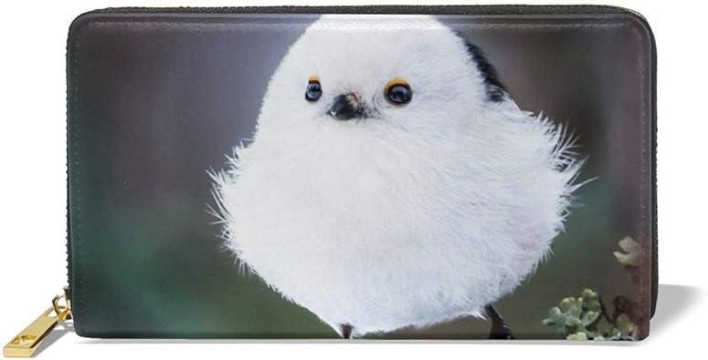 サイフ長財布 レザー財布 シマエナガ かわいい 鳥 雪 北海道 イタリアンレザー 本革 財布 小銭入れ 薄型 プレゼント レディース メンズ シューズ バッグ Amazon