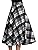 chouyatou Women's Stretchy High Waist A-Line Plaid Wool Skirts with Pockets