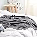 Longhui bedding Dark Grey 100% Cotton Lightweight Cable Knit Throw Blanket for Couch Sofa Bed Home Decorative, Bonus Laundering Bag, Dark Gray 50“ x 60”, Machine Washable