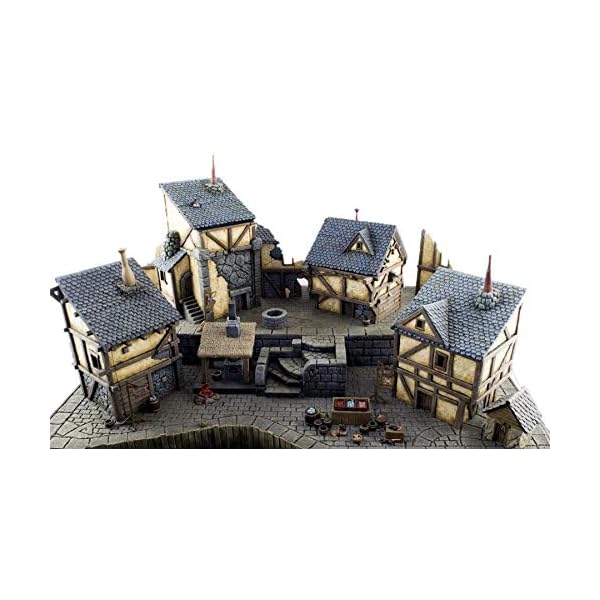 War World Gaming Fantasy Village Komplettset - 28mm Fantasie Tabletop Gelände Modell Diorama Modellbau Landschaft…