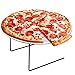 MyGift Black Metal Pizza Table Stands, Tabletop Pizza Pan Riser Food Platter Tray and Display Rack, Set of 4