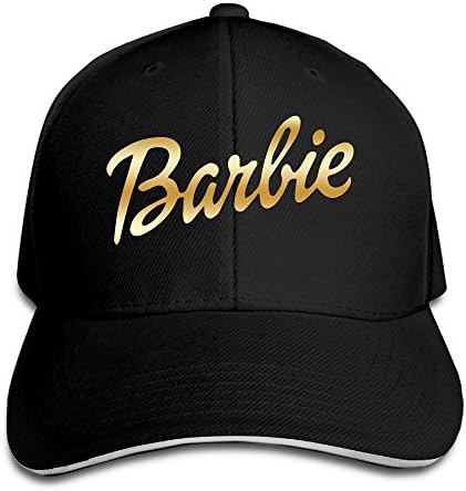 Nicki Minaj Barbie Gold Logo Men Baseball Cap Sandwich Peak Black