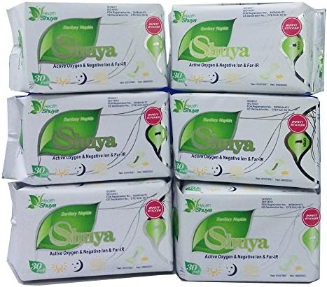 SHUYA Patented Active Oxygen&Negative ion Breathable Pantyliner Wingless-Herbal Scented (6Packs/Lot)
