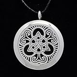 AromaRain Men's and Boys Celtic Guardian Mens Essential Oil Diffuser Necklace For Men and Kids - Premium 316L Surgical Stainless Steel Locket for Aromatherapy