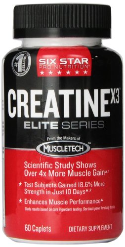 Six Star Creatine X3 Caplets, 60 Count