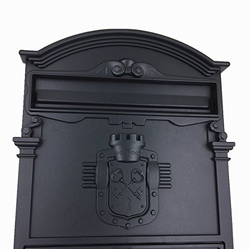 Yahead Outdoor Mailbox Retro Vintage European Aluminum Wall Mounted Mail Box Post Box Secure Letterbox Outside Mailboxe - Thumbnail 5