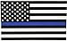 Thin Blue Line Flag Decals - 3x5 in. Black White and Blue American Flag Stickers for Cars and Trucks - in Support of Police and Law Enforcement Officers (5-Pack)