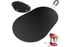 BAKEWAY Metal Mixer Slider Mat for KitchenAid 5-8 Qt Bowl Lift Stand Mixer - Kitchen Appliance Sliding Tray Countertop Mixer Mover Slide Mats Pad Compatible with Kitchen Aid Professional 600 Stand Mixer