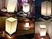 Finether Minimalist Wood Desk Lamp | Table Lamp with Fabric Shade Modern Bedside Lamp for Bedroom, Living Room, Office
