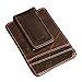 Le'aokuu Mens Genuine Leather Cowhide Magnet Money Clip Credit Case Case Holder Slim Wallet (The Coffee)