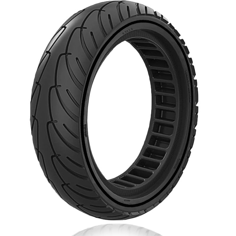 GLDYTIMES 8.5 x 2.0 Inches Electric Scooter Tyre 50/75-6.1 Solid Tyre Fit for Gotrax Gxl V2/XR Apex Xl~Hiboy S2 Max Pro~Hover 1~AOVOPRO ES80~Xiaomi, 8 1/2" Anti-explosion Replacement Wheel Black