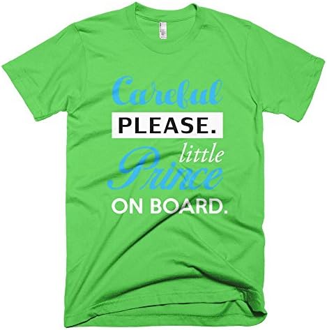 CAREFUL PLEASE LITTLE PRINCE ON BOARD WOMEN’S MATERNITY T-SHIRT (2XL, Grass)