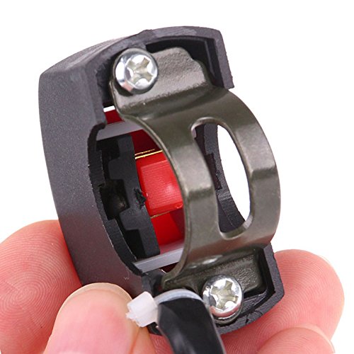 Cara Universal Motorcycle 7/8" Handlebar Switch ON-OFF Button Switch DC 12V for U5 U7 U2 LED Headlight Angel Eyes Spotlight Scooter ATV Snowmobile (Red)