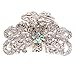 White Crystal Bronze Metal Alloy flower / butterfly hair claws clips by unbrand