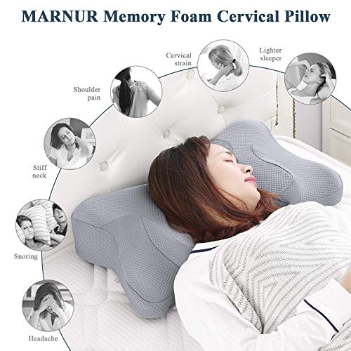 MARNUR Cervical Pillow Memory Foam Orthopedic Pillow for Neck Pain