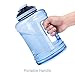 BOTTLED JOY 2.5L Water Jug with Handle, BPA Free Reusable Gym Sports Drinking Large Capacity Water Bottle Container 85oz 2500ml (Transparent Blue)