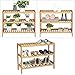 SONGMICS 3-Tier Bamboo Shoe Rack Bench, Shoe Organizer, Utility Storage Shelf Rack, Storage Shelf, 3-Shelf Shelving Unit, for Entryway Hallway Bathroom Living Room and Corridor, Natural UBCB03NL