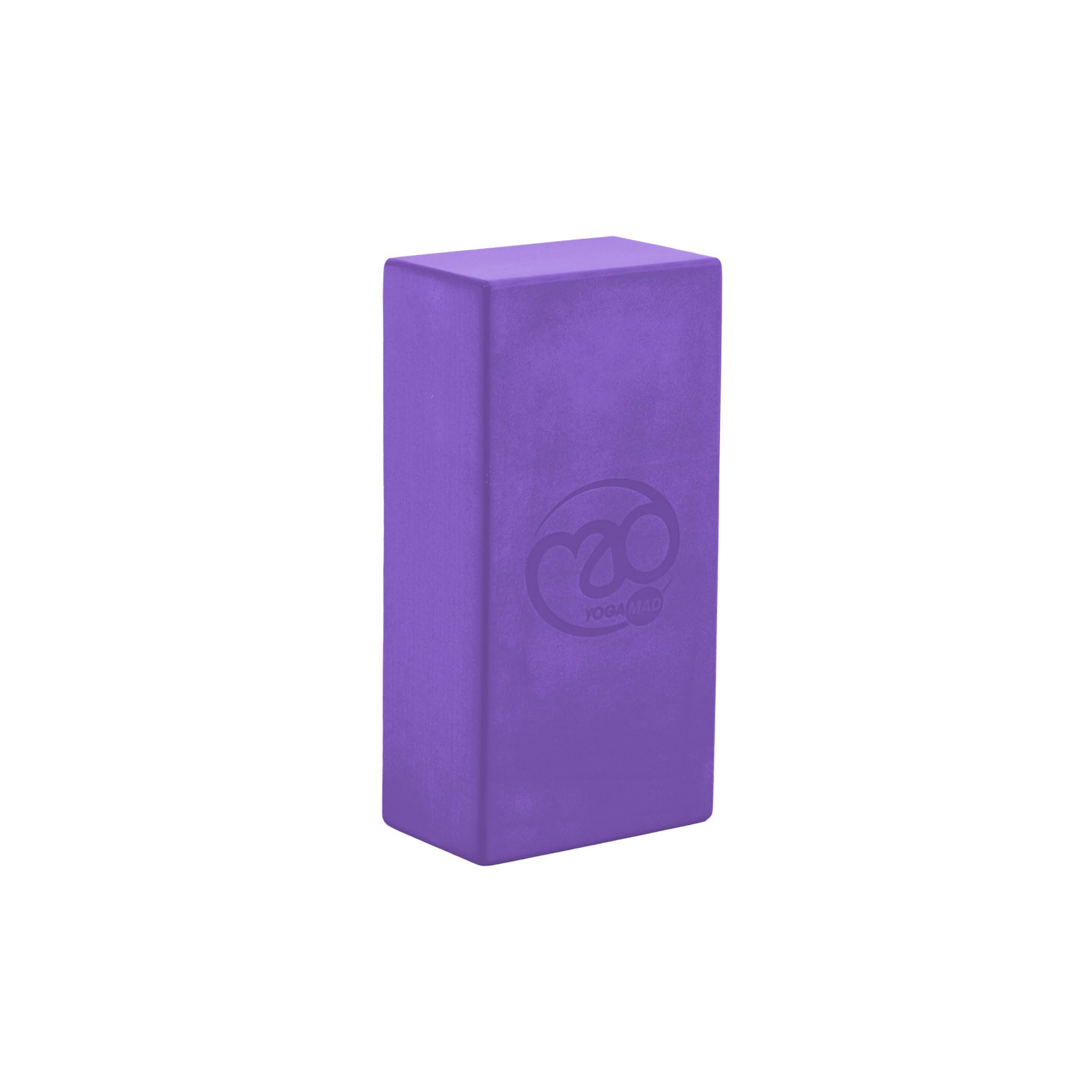Yoga-Mad EVA Foam Yoga Brick | High Density Non-Slip Gym Block for Stability, Support & Alignment | Lightweight, Durable & Travel Friendly | 22 x 11 x 7cm