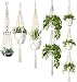 Mkono Macrame Plant Hanger Set of 5 Indoor Wall Hanging Planter Basket Flower Pot Holder Boho Home Decor Gift Box primary