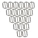 RDEXP Metal Triglides Slides 25mm Webbing Belt Buckles Handbag Bag Strap Adjuster Pack of 20