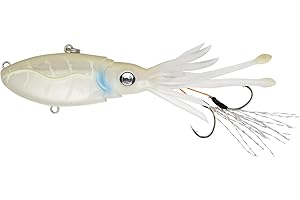 Nomad Design Squidtrex Fishing Lure with Patented Technology Vibration Design - TPE Soft Plastic, BKK Assist Hooks, Squid Lure