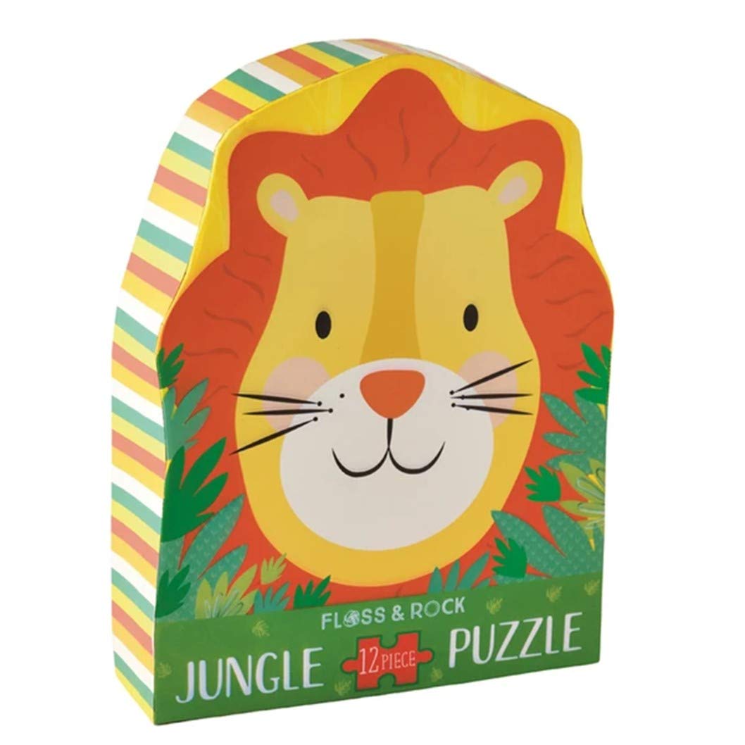 Floss & Rock 12 Piece Shaped Jigsaw with Shaped Box (Lion)