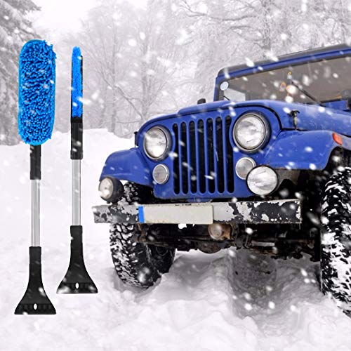 ELECTRAPICK 3 in 1 Snow Brush with Scraper Detachable Snow Removal Shovel Ice Scraper for Car Windshield Snow Cleaning Removal Tools Multifunctional for Car,SUV,Truck