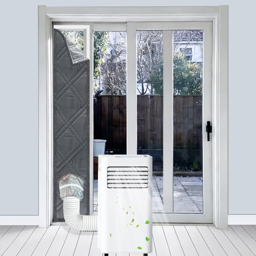 Aozzy 250 cm Sliding Door Seal for Mobile Air Conditioner, 3 Thickened Layers Aluminium, Cotton and Oxford, 100% Waterproof, Thermal Insulation, No Cold Air Leak for Sliding Glass Door/Window