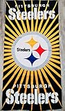 NFL Football Pittsburgh Steelers Licensed Bath and Wash Towels - 2 Piece Set
