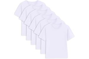 Hercugifts 6 Pack Cotton Boys Kids Tshirts Short Sleeve Summer Tops Clothes Tee Shirts for Toddlers(Age 2-14)
