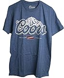 Coors Logo with Mountains Soft Heather Blue Adult Men's T-Shirt