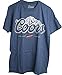 Coors Logo with Mountains Soft Heather Blue Adult Men's T-Shirt